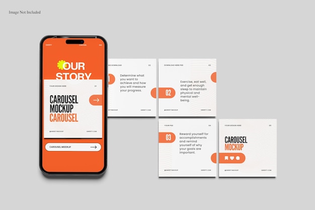 PSD carousel mockup for instagram stories