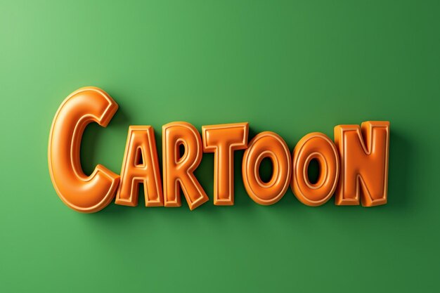 PSD cartoon 3d text effect
