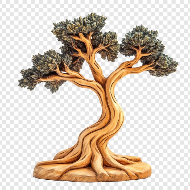 PSD carved tree sculpture
