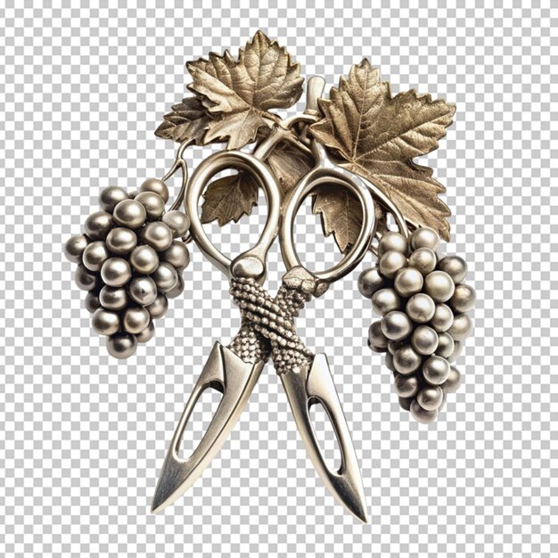 PSD cast sterling silver grape shears