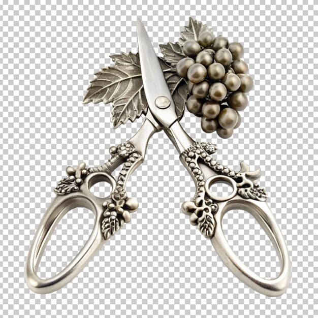 PSD cast sterling silver grape shears