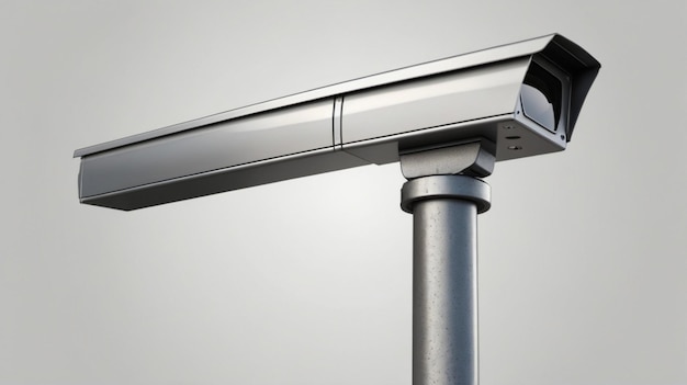 PSD cctv camera pole with transparent background