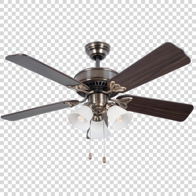PSD ceiling fan isolated on transparent background