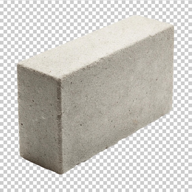 PSD cement solid brick block on white background