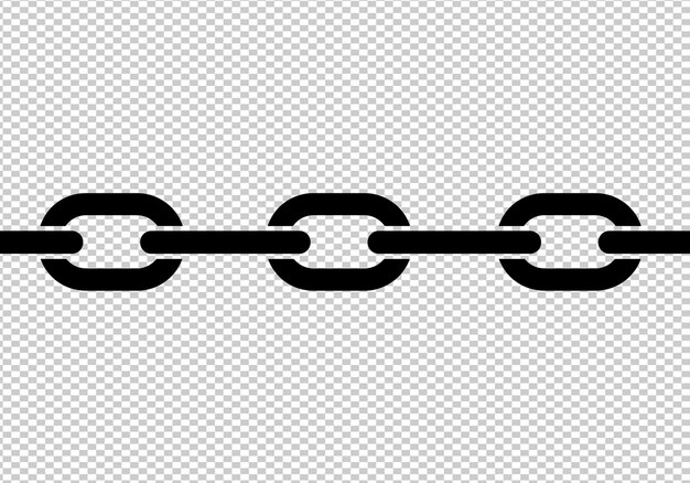 PSD chain link illustration suitable for security connection and strength concepts