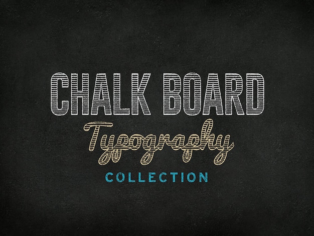 PSD chalkboard texts effects layered psd files