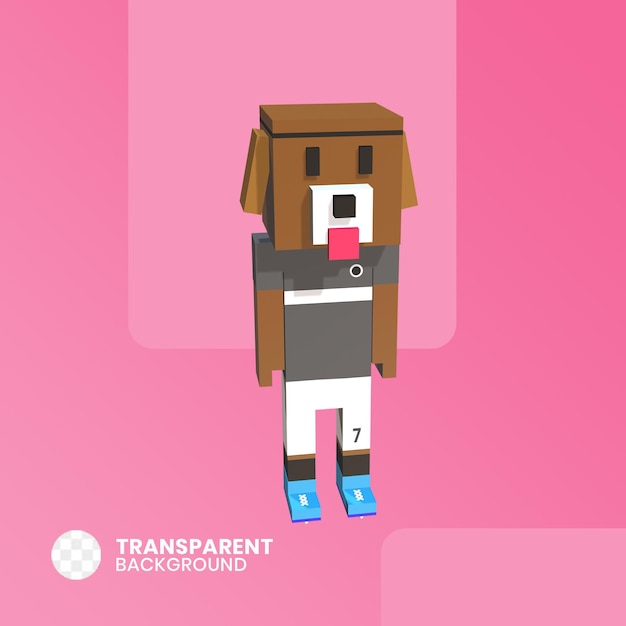 PSD charakter 3d man animal