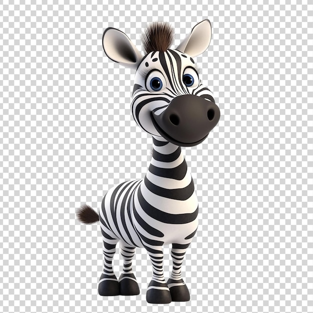PSD charming 3d cartoon zebra