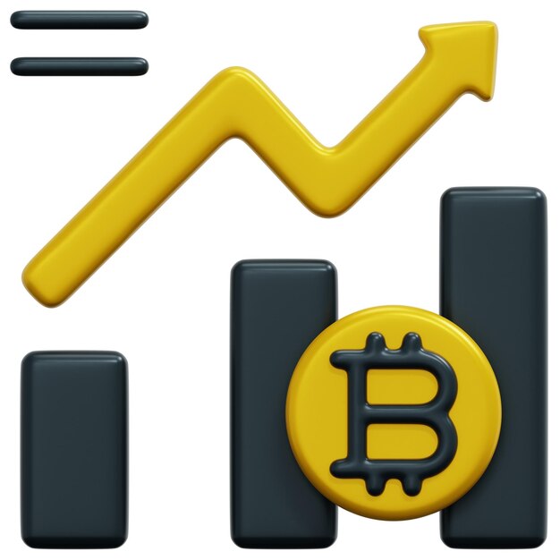 PSD a chart with a coin and a graph on it