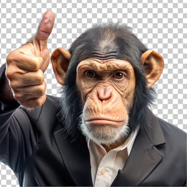 PSD chimpanzee isolated on transparent background