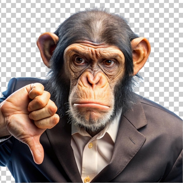 PSD chimpanzee isolated on transparent background