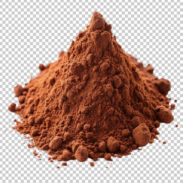 PSD chocolate powder on white background
