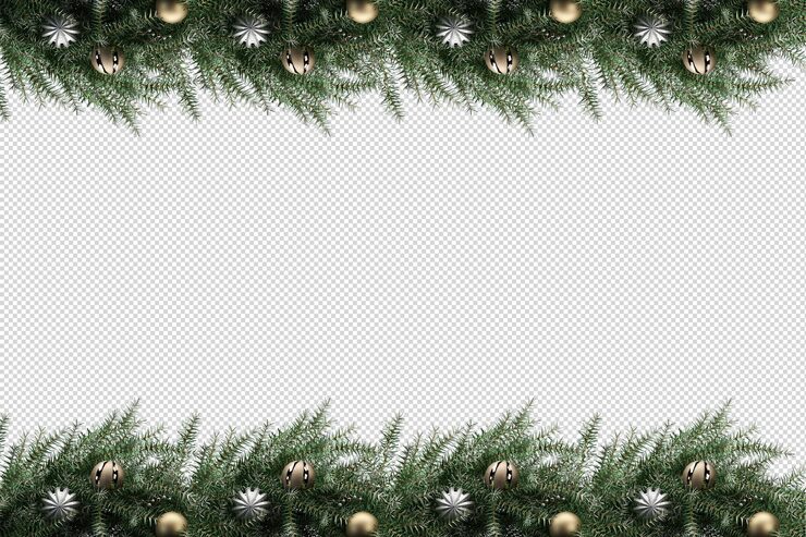 PSD christmas decorative wreath in 3d rendered isolated