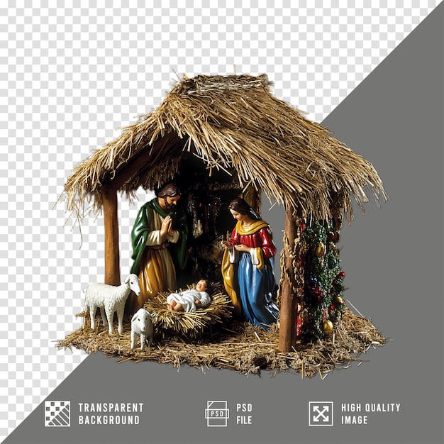 PSD christmas hut on transparent background