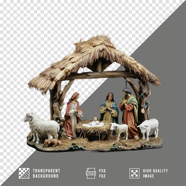 PSD christmas hut on transparent background