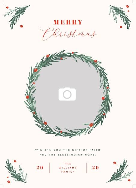 PSD christmas photo card holiday card