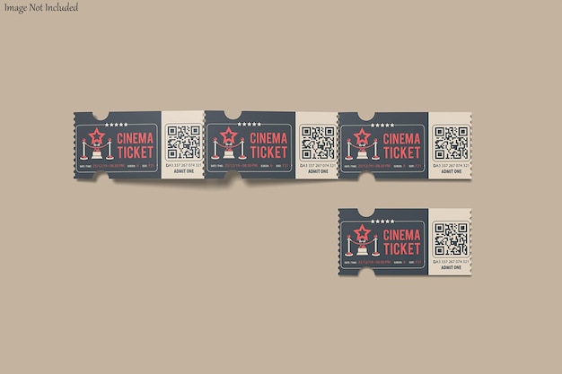 PSD cinema ticket mockup