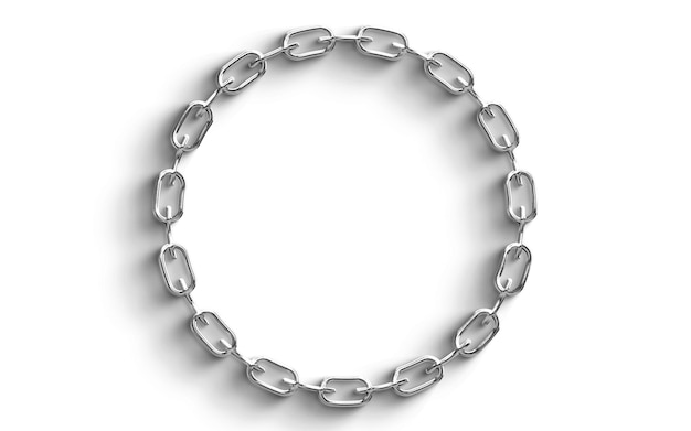 PSD a circle chain made of metal