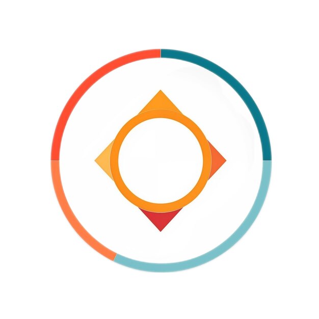 PSD circular abstract pattern with dynamic geometric shapes and vibrant colors