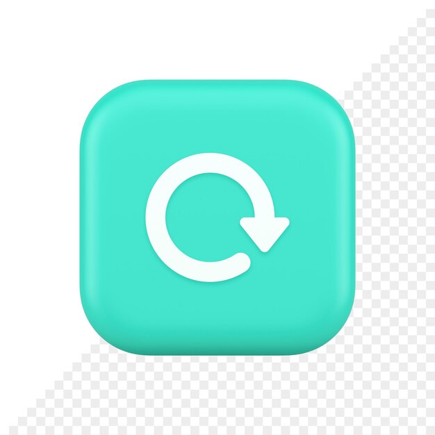 PSD circular arrow button curved dynamic loading progress navigation cursor 3d realistic icon