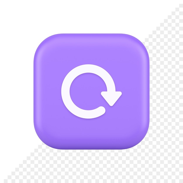 PSD circular arrow button curved dynamic loading progress navigation cursor 3d realistic icon