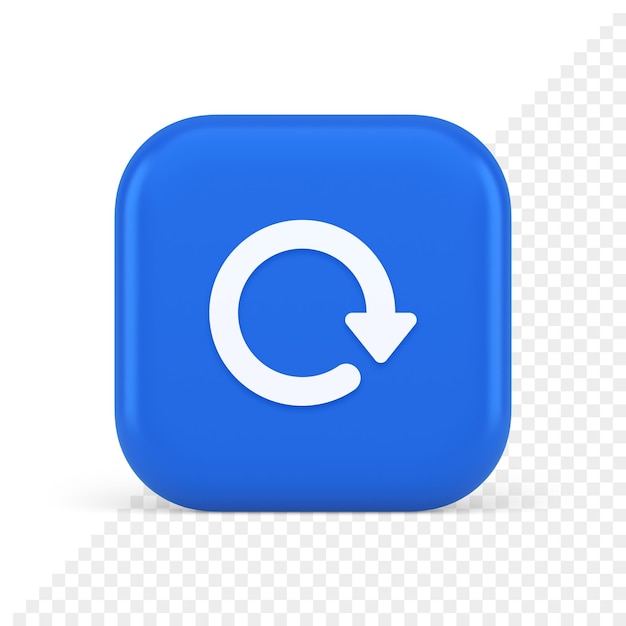 PSD circular arrow button curved dynamic loading progress navigation cursor 3d realistic icon