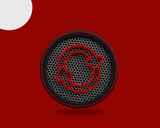 PSD circular arrows rotation signs 3d rendering of high voltage