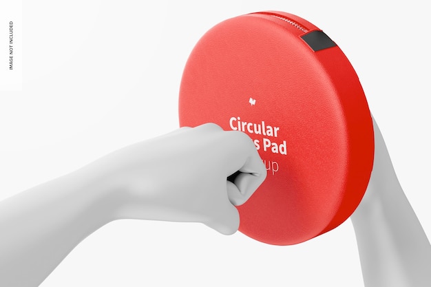 PSD circular focus pad mockup