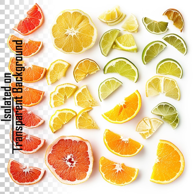 PSD citrus fruit slices
