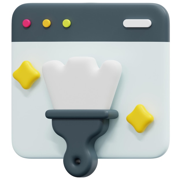 PSD clean 3d render icon illustration