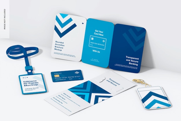 PSD client bank welcome kit mockup right view