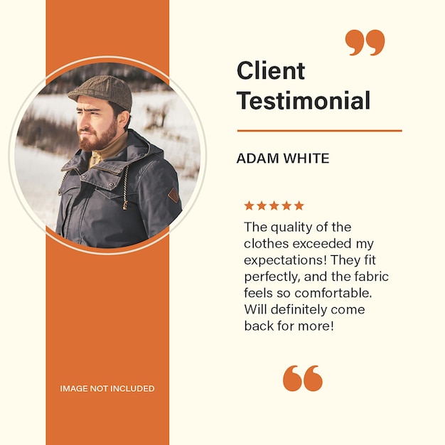 PSD client testimonial instagram post template
