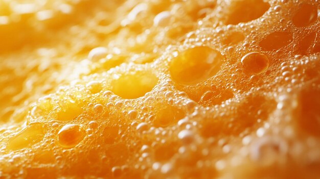 PSD a close up of a orange with the bubbles of water