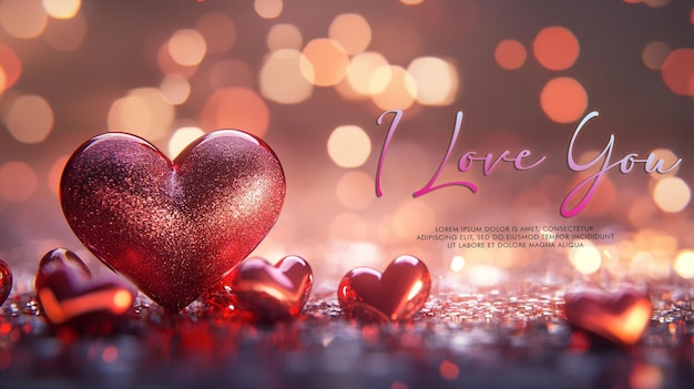PSD closeup romantic heart