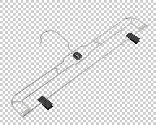 PSD clothes hanger on transparent background 3d rendering illustration