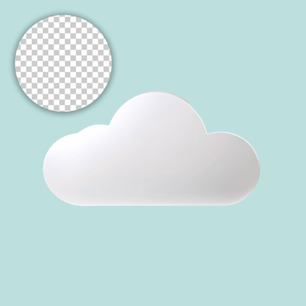 PSD cloud isolated on transparent background
