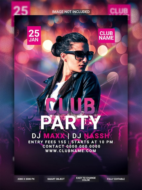 PSD club party social media post