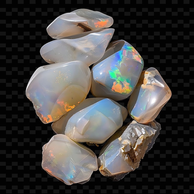 PSD a cluster of crystals with the word quot opal quot on the bottom