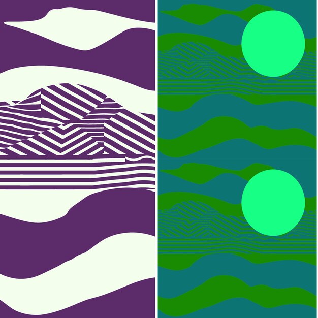 PSD coastline with cliff silhouette arranged in a jagged pattern nature pattern vector designs