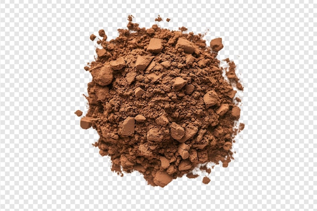 PSD cocoa powder on a transparent background