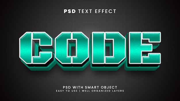PSD code editable text effect with hacker and security text style