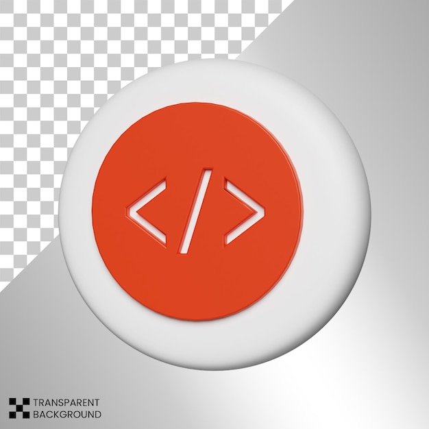 PSD coding programming icon 3d rendering