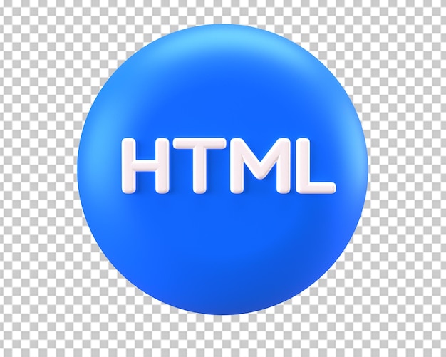 PSD coding web development html icon 3d render