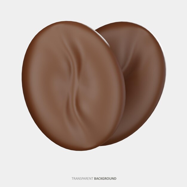 PSD coffee bean 3d icon