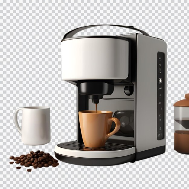 PSD a coffee maker with coffee beans and coffee beans