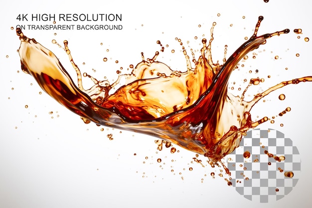 PSD coffee splash on transparent background 1474
