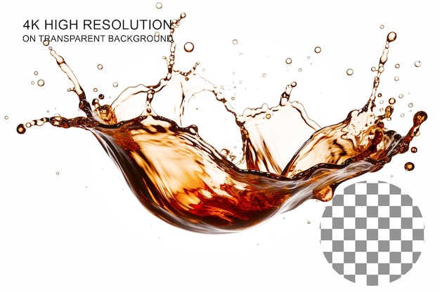 PSD coffee splash on transparent background 1474