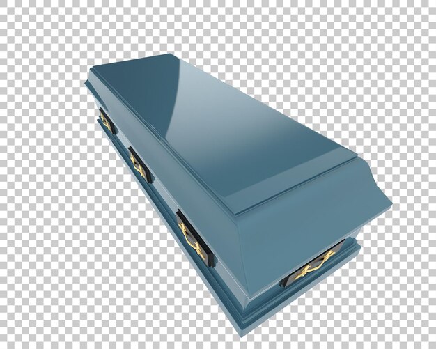 PSD coffin isolated on background 3d rendering illustration
