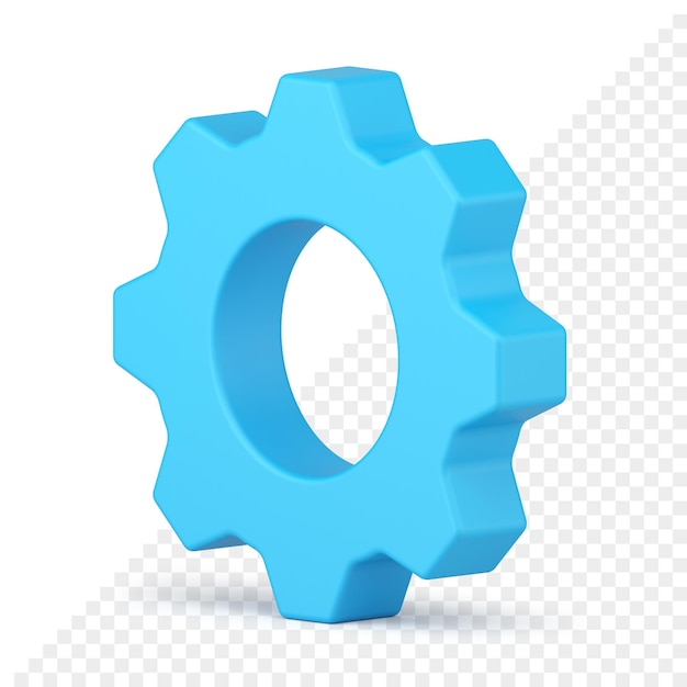 PSD cogwheel 3d icon