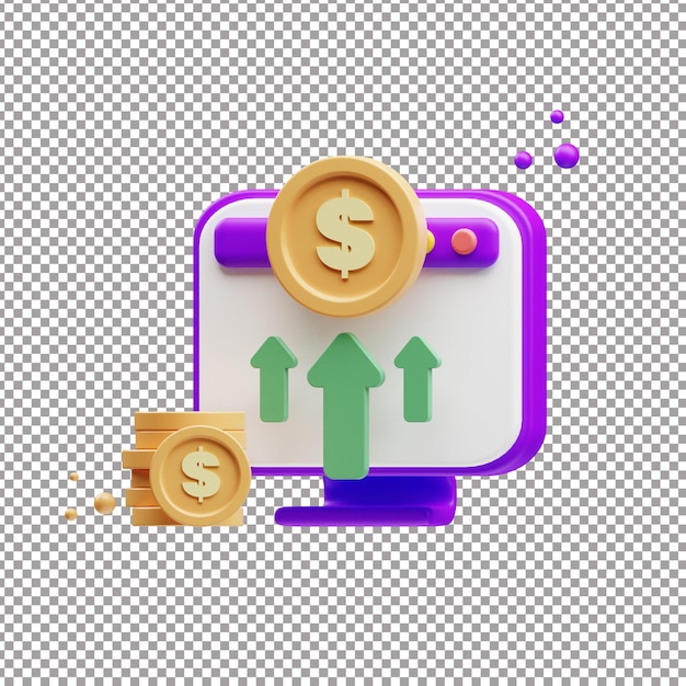 PSD coin currency up iconic file